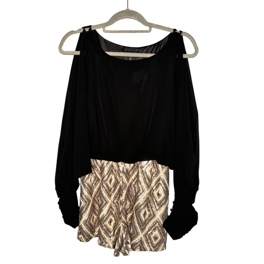 CALS Metallic Gold Romper Size Medium